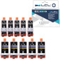 LCL Cartouche d'encre Compatible PGI-35 PGI35 CLI-36 CLI36 1509B002 1511B002 (5 Noir 5 Couleur) Remplacement pour Canon PIXMA IP