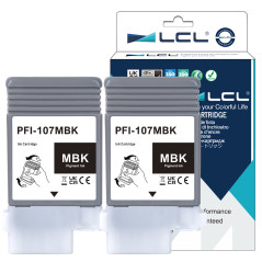 LCL PFI-107 130-ml Matte Noir Cartouche d'encre Compatible pour Canon PFI-107 PFI-107MBK PFI107MBK pour Canon ImagePROGRAF iPF67