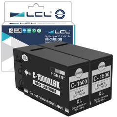 LCL Cartouche d'encre Compatible PGI-1500 PGI-1500XL PGI-1500XLBK (2 Noir) Remplacement pour Canon MAXIFY MB2050 MB2150 MB2155 M