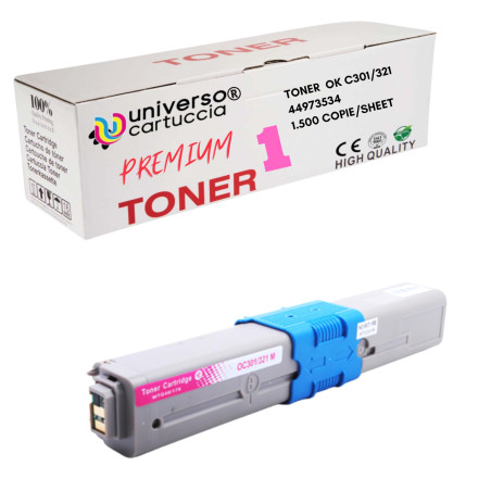 UniversoCartouche® Toner compatible non OEM pour imprimantes C301 C321 MC332 MC342 5 toners compatibles pour Oki C301dn C321dn M