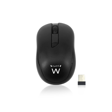 Ewent EW3223 Souris Sans Fil avec Capteur Optique 1000 dpi-Nano Récepteur USB Noir