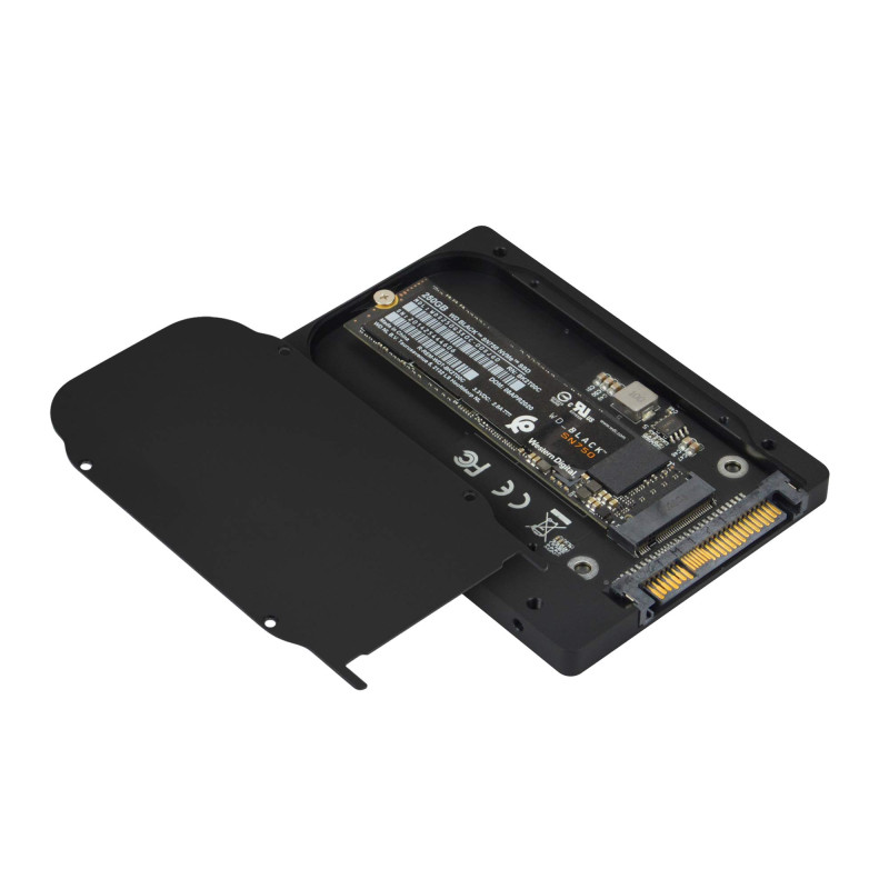 ADWITS Boîtier de Conversion SSD U.2 vers NVMe U.2 (SFF-8639) vers M.2 Key-M 6,3 cm 7 mm, Compatible avec PCIe 3.0 4.0 NVMe & AH