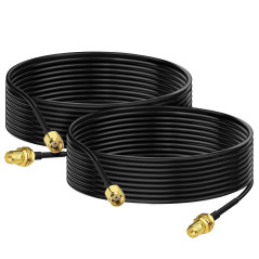 Bingfu Cable RP-SMA Rallonge Antenne WiFi 3m Adaptateur de RP-SMA Mâle à Femelle RG174 pour Extension Telesurveillance Routeur W