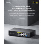 Cudy FS1010P Commutateur PoE+ 8 Ports avec 2 Ports Uplink 120 W, Mode étendue/VLAN, 802.3af/at, Fanless, Plug and Play Cudy FS1010P Commutateur PoE+ 8 Ports avec 2 Ports Uplink 120 W, Mode étendue/VLAN, 802.3af/at, Fanless, Plug and Play