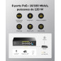 Cudy FS1010P Commutateur PoE+ 8 Ports avec 2 Ports Uplink 120 W, Mode étendue/VLAN, 802.3af/at, Fanless, Plug and Play Cudy FS1010P Commutateur PoE+ 8 Ports avec 2 Ports Uplink 120 W, Mode étendue/VLAN, 802.3af/at, Fanless, Plug and Play