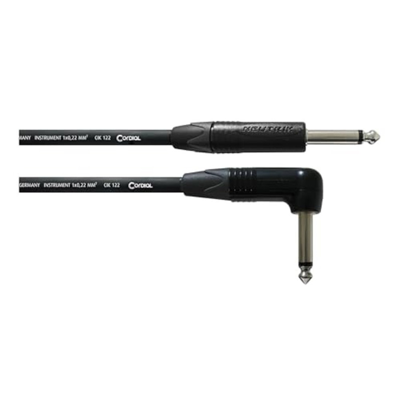 CORDIAL CABLES Câble guitare jack droit/coudé 6 m CÂBLES INSTRUMENT Select Jack droit/coudé CORDIAL CABLES Câble guitare jack droit/coudé 6 m CÂBLES INSTRUMENT Select Jack droit/coudé