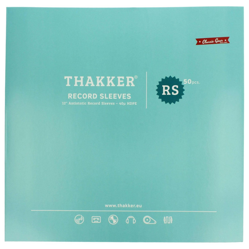 THAKKER Record Sleeves - 50 Pochettes intérieures antistatiques pour Tous Les disques 12'/LPs & Maxis | Pochettes de Protection THAKKER Record Sleeves - 50 Pochettes intérieures antistatiques pour Tous Les disques 12'/LPs & Maxis | Pochettes de Protection