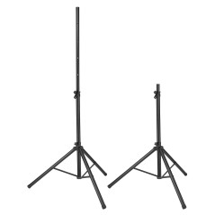 Pronomic SPS-1S Pied de Haut-Parleur en Acier - Support de Enceinte, Construction tripode Large et Stable - 120-193 cm - Peut ég