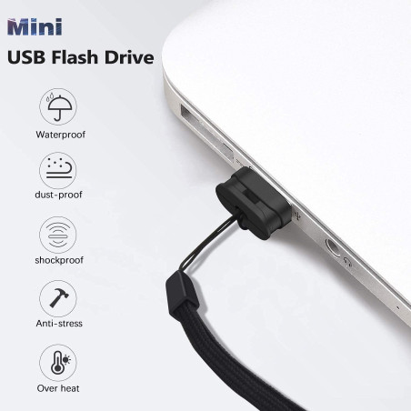 Clé USB 128Go 3.0 Ultra Mini, Vansuny Mini Clef USB 128Go Rapide Mémoire de Stockage Externe Flash Drive à Haute Vitesse pour PC