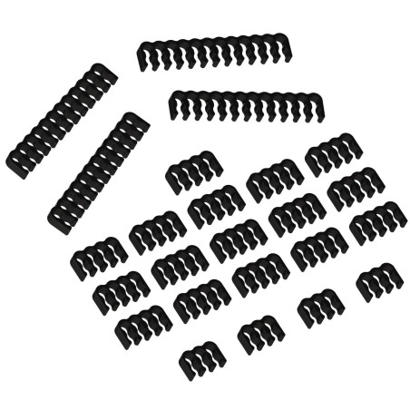 LINKUP - Kit de Peigne de câble pour rallonge de câble d'alimentation PSU | 4 x 24 P | 16 x 8 P | 4 x 6 P | Noir