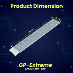 GELID SOLUTIONS GP-Extreme 120x20x2.0mm (2pcs) - Pads Thermiques 12W - Excellente Conduction Thermique - Comble Les Espaces - Id