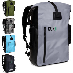 COR Surf Sac à Dos étanche avec protection pour Ordinateur Portable | Sac étange Impermeable Sac (Gris 40L)