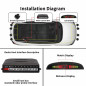Voiture Système Radar de Recul, Cocar Buzzer Radar Parking Kit LED Écran avec Distance Affichage + 8 Capteurs + Avertissement so Voiture Système Radar de Recul, Cocar Buzzer Radar Parking Kit LED Écran avec Distance Affichage + 8 Capteurs + Avertissement so