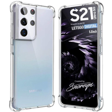 Coque de Samsung Galaxy S21 Ultra 5G, Folmecket Protection Rigide Antichoc pour Samsung Galaxy S21 Ultra 5G 6,8" (S21 Ultra 5G T