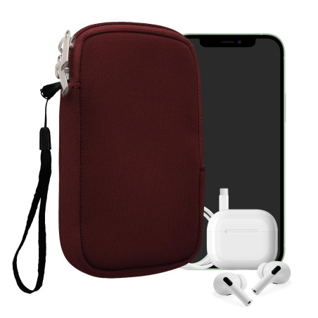 kwmobile Housse Universelle Smartphone - Pochette de Protection 14,4 x 8,3 cm pour téléphone Portable S - 4,5" en néoprène Borde