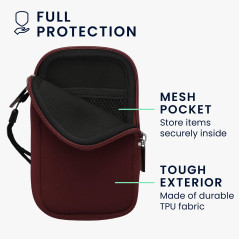 kwmobile Housse Universelle Smartphone - Pochette de Protection 14,4 x 8,3 cm pour téléphone Portable S - 4,5" en néoprène Borde