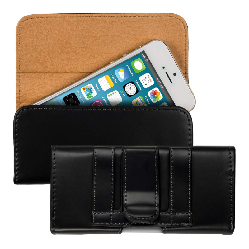 kwmobile Étui de Ceinture 13,2 x 6,5 x 1,3 cm pour Téléphone Portable - Étui Ceinture Universel Simili Cuir - Sacoche Smartphone kwmobile Étui de Ceinture 13,2 x 6,5 x 1,3 cm pour Téléphone Portable - Étui Ceinture Universel Simili Cuir - Sacoche Smartphone