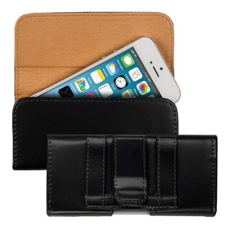 kwmobile Étui de Ceinture 13,2 x 6,5 x 1,3 cm pour Téléphone Portable - Étui Ceinture Universel Simili Cuir - Sacoche Smartphone
