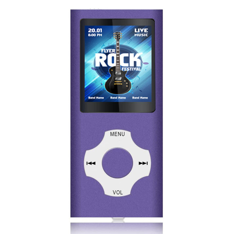 32Go Lecteur MP3 Sport pour Courir, Portable Lecteur Musical sans Perte HiFi, Radio FM, Enregistreur Vocal, Vidéo, E-Book, 18 He