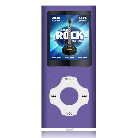 32Go Lecteur MP3 Sport pour Courir, Portable Lecteur Musical sans Perte HiFi, Radio FM, Enregistreur Vocal, Vidéo, E-Book, 18 He