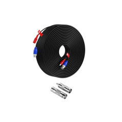 Anlapus PACK 1 Câble Coaxial BNC Vidéo Rallonge 100ft 30mètres Préfabriqué Tout-En-Un pour Camera de Surveillance Analog/CVI/AHD