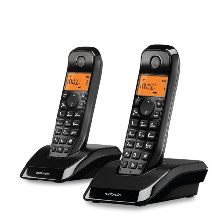 Motorola Voice - S1202 S12 Series Téléphone numérique sans Fil avec Blocage d'appel et Fonction Ne Pas déranger, Haut-Parleur Ma
