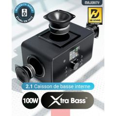 Radio Internet WiFi avec Bluetooth | Radio Dab Plus & FM | 100W 2.1 Caisson de Basse Interne pour Xtra Bass | Spotify Connect &