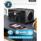 Radio Internet WiFi avec Bluetooth | Radio Dab Plus & FM | 100W 2.1 Caisson de Basse Interne pour Xtra Bass | Spotify Connect & Radio Internet WiFi avec Bluetooth | Radio Dab Plus & FM | 100W 2.1 Caisson de Basse Interne pour Xtra Bass | Spotify Connect &