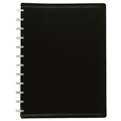 Viquel Reliure Geode Porte documents en plastique Grande capacité 80 Vues - 40 pochettes amovibles en polypropylène Noir