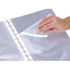 Viquel Reliure Geode Porte documents en plastique Grande capacité 80 Vues - 40 pochettes amovibles en polypropylène Noir