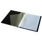 Viquel Reliure Geode Porte documents en plastique Grande capacité 80 Vues - 40 pochettes amovibles en polypropylène Noir