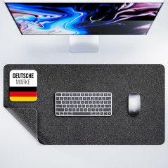 MYMIND® Sous-mains feutre [antidérapant] 80x40cm - Premium anti-dérapant XXL Tapis de souris - Sous-mains pour Homeoffice - Sous