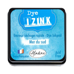 Aladine - Encreur Izink Dye Mer Du Sud - Encreur à Séchage rapide pour Tampons et Pochoirs - Scrapbooking et Carterie Créative -