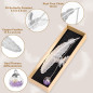 DERAYEE 2pcs Marque-page Plume en Métal Papillon et Fleur Sèche Éternelle Perles de Verre Pendentif Cadeau pour Étudiant Lecteur DERAYEE 2pcs Marque-page Plume en Métal Papillon et Fleur Sèche Éternelle Perles de Verre Pendentif Cadeau pour Étudiant Lecteur