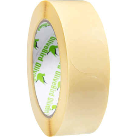 OliveBird 1000 Étiquettes Adhésives Transparentes Joints 20mm Autocollants 1000 Étiquettes Rar Rouleau