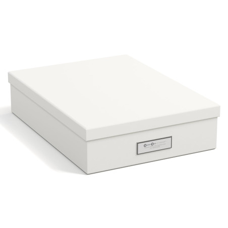 Bigso Box of Sweden 945145541 Boîte de Rangement Format A4 Panneau de Fibre Blanc 35 x 26 x 8,5 cm