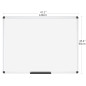 VIZ-PRO tableau blanc magnétique avec cadre en aluminium et porte-marqueurs, effaçable à sec, 120 x 90 cm, idéal pour bureau, éc VIZ-PRO tableau blanc magnétique avec cadre en aluminium et porte-marqueurs, effaçable à sec, 120 x 90 cm, idéal pour bureau, éc