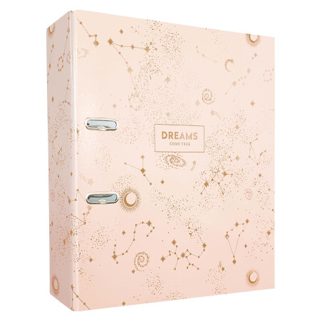 Classeur à Levier A4 75 mm - Design Métallique - Metallic Dreams Creme