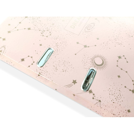 Classeur à Levier A4 75 mm - Design Métallique - Metallic Dreams Creme