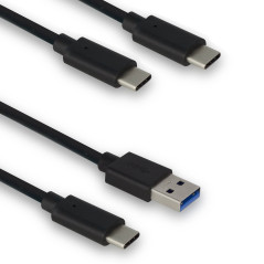 Ewent Boîtier de Disque Dur 2,5 Pouces,USB Type C et Type A 3.2(Gen2) vers SATA III/UASP, 10Gbit/s, Boîtier Externe de Disque Du