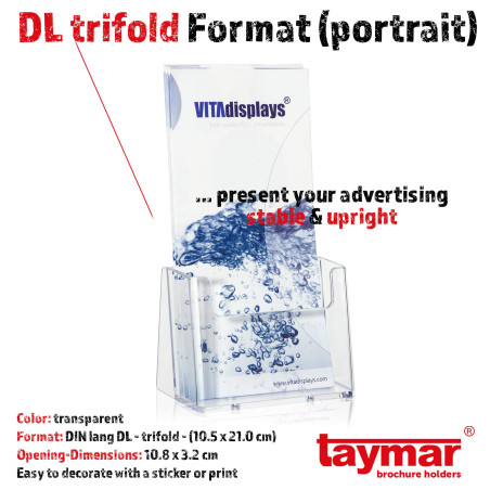 Single Pocket Dispenser For Dl Leafets And Brochures