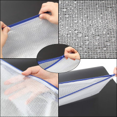 STARVAST 20 Pcs Pochette A4 Zippée, Pochette à Fermeture Éclair, Chemise PVC Mesh de Rangement Fichiers A4 pour Stockage Documen