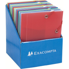 Exacompta - Réf. 50889E - Carton de 25 chemises à élastiques Chromaline pour format pocket - pochettes 3 rabats - en polypropylè