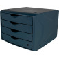 helit H6429534 Boîte de rangement à tiroirs « the green chameleon », en plastique recyclé, certifié Blauer Engel bleu, 1 pièce helit H6429534 Boîte de rangement à tiroirs « the green chameleon », en plastique recyclé, certifié Blauer Engel bleu, 1 pièce