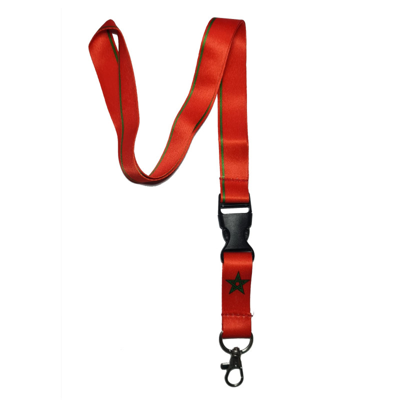 Tour de Cou Porte Badge Régions Porte Clés Cordon avec Clip (Maroc) Tour de Cou Porte Badge Régions Porte Clés Cordon avec Clip (Maroc)