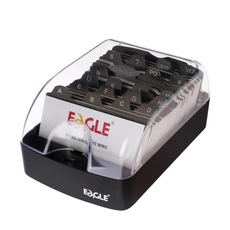 Eagle Boîte à cartes de visite, bouton-poussoir, stockage jusqu'à 350 cartes
