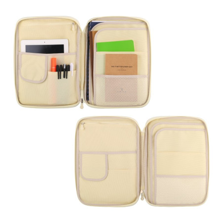 YOUSHARES A4 Porte-documents Porte-documents - Étui de voyage multifonctionnel Étui pratique à fermeture à glissière pour ordina