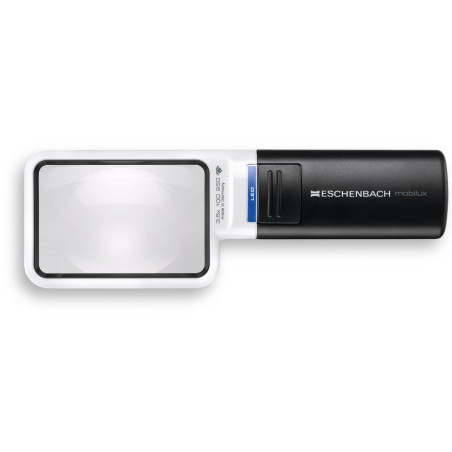 Eschenbach OPTIK Loupe à main avec éclairage LED mobiluxLED 75 x 50 mm, 15113, grossissement 3,5x, 75 x 50 mm