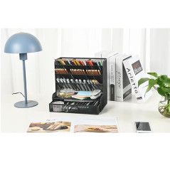 Marbrasse Organiseur de Bureau en Maille,Porte-Stylos Multifonction,Organiseur de Bureau pour Fournitures,Scolaires,Maison(Porte