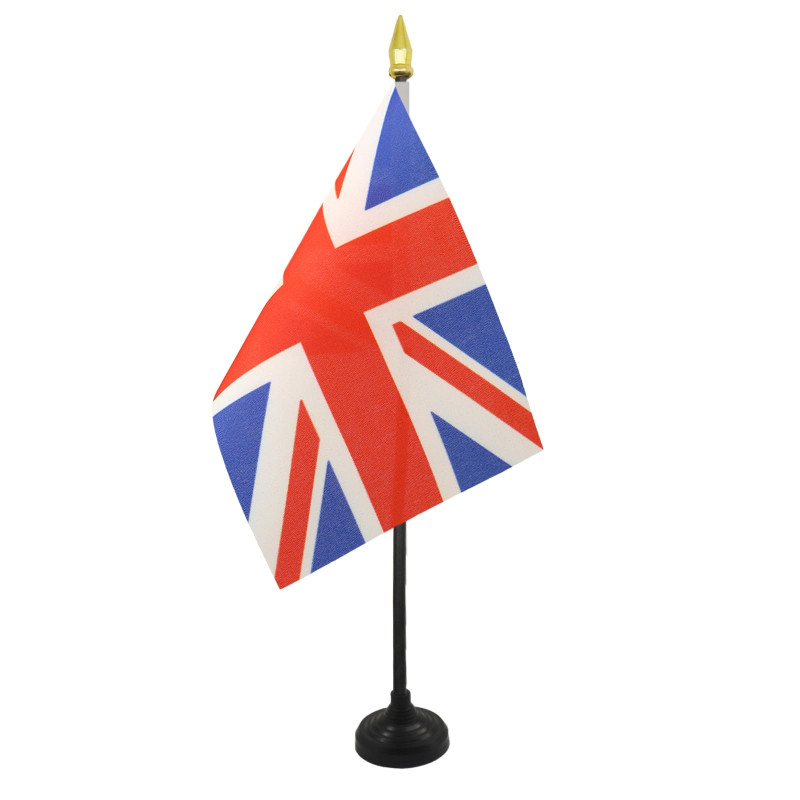 AZ FLAG - Mini Drapeau Royaume-Uni De Table - 15x10 cm - Drapeau Anglais De Bureau 100% Polyester Avec Hampe Pointe Dorée 25cm AZ FLAG - Mini Drapeau Royaume-Uni De Table - 15x10 cm - Drapeau Anglais De Bureau 100% Polyester Avec Hampe Pointe Dorée 25cm